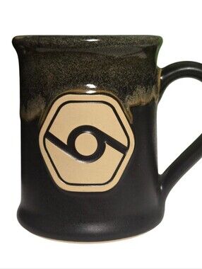 custom-glazed stoneware corporate swag Grey Fox Pottery BuddoBot